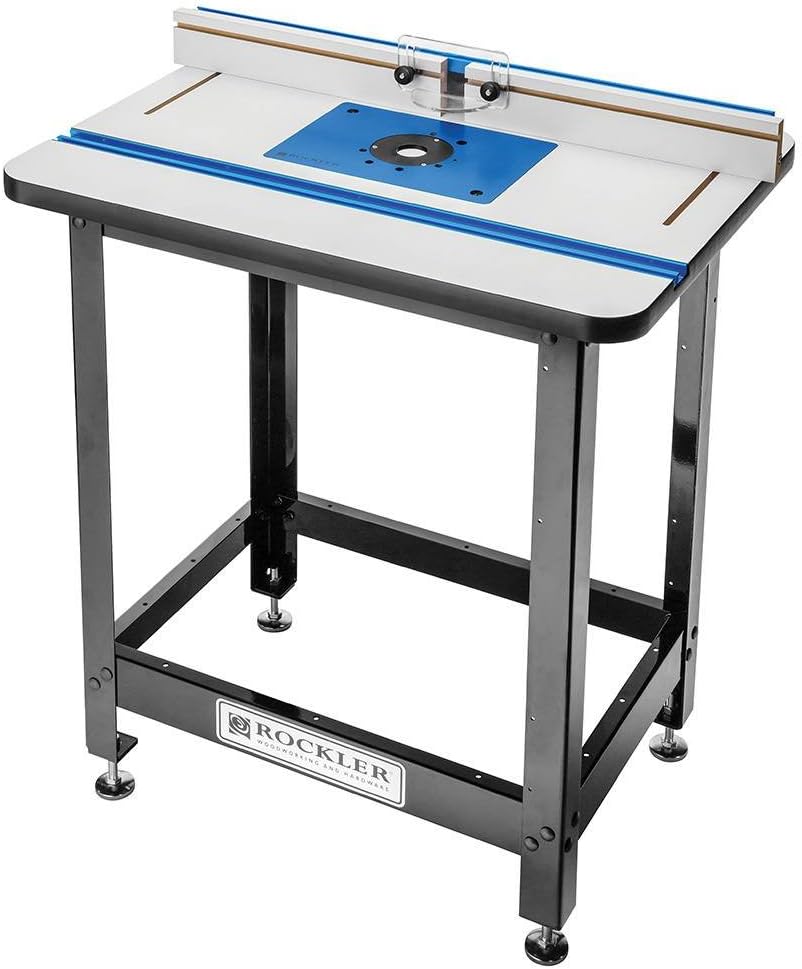Rockler High Pressure Laminate Router Table Top – Router Table Tops w/ 10-Point Plate Leveling - Smooth, Low Friction Routing Table Top Accessories - MDF Core Woodworking Workshop Tools