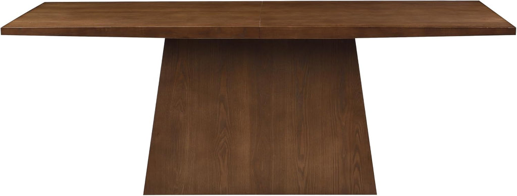 Christopher Knight Home Coadz 82 inch Wooden Dining Table, Modern Rectangular Kitchen Dinner Table for 6-8 People, Pedestal Wooden Dining Furniture for Kitchen Office Conference Room, Walnut Brown