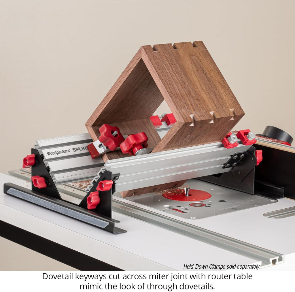Woodpeckers Spline Jig, Router Table & Table Saw Jig for Dovetails & Miter Joints, Makes Joinery Strong & Attractive, Made in USA