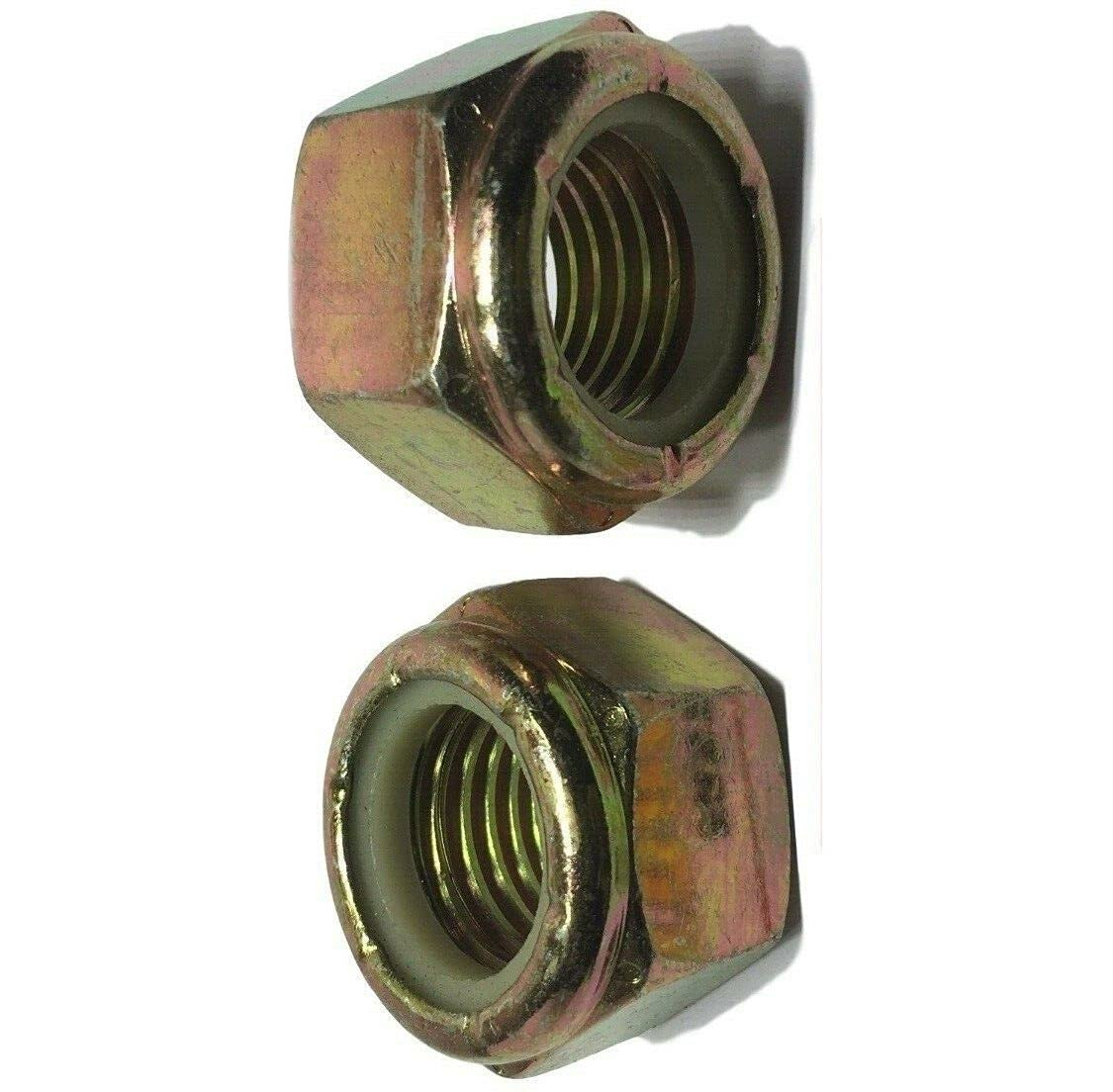 KolotovichTool Pack of 1000, 1/4-20 Grade 8 Nylon Insert Lock Nuts Nylock Yellow Zinc Plated Fastener Kit Bolt Set RE-4703DD