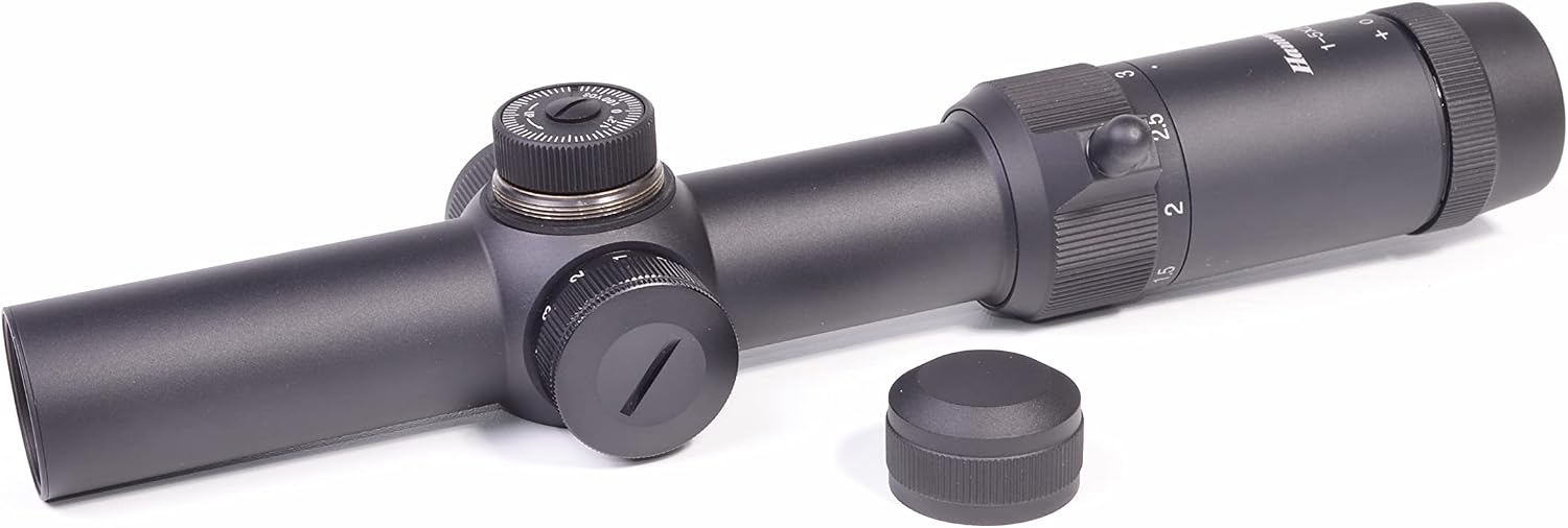 Hammers 1-5X24 Lightweight 30mm Tube Clean View Low Light Profile Quick Action Dot Reticle Rifle Scope w/One Piece Offset Mount