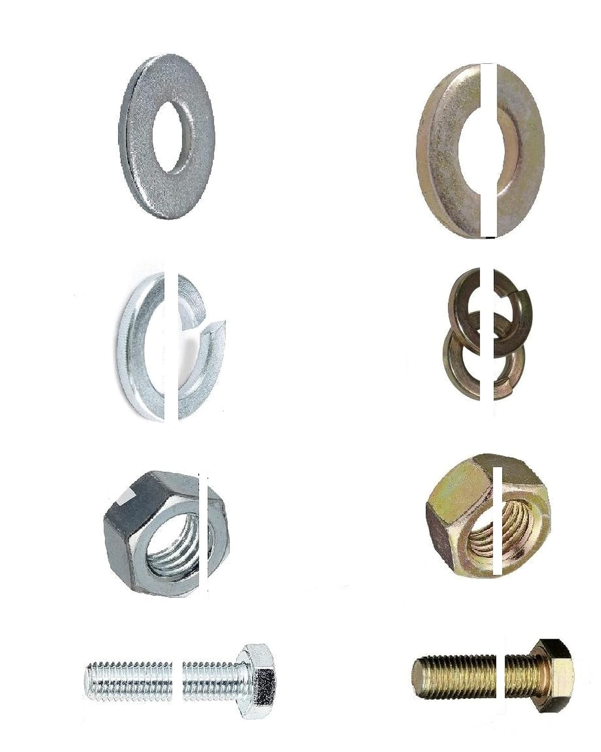 Grade 8 HOMEOWNER NUT,Bolt & Washer Assortment-KIT 1560 Metric & INCH Fasteners Hardware Fastener Kit Set RV9398S