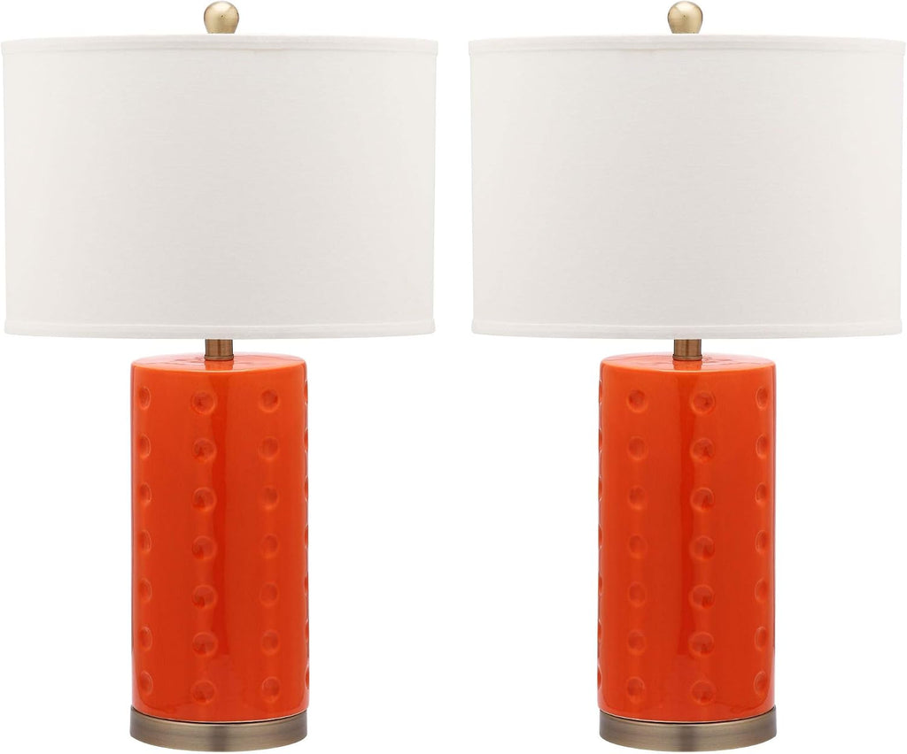Safavieh Lighting Collection Roxanne Orange Table Lamp, Set of 2