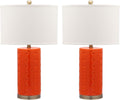 Safavieh Lighting Collection Roxanne Orange Table Lamp, Set of 2