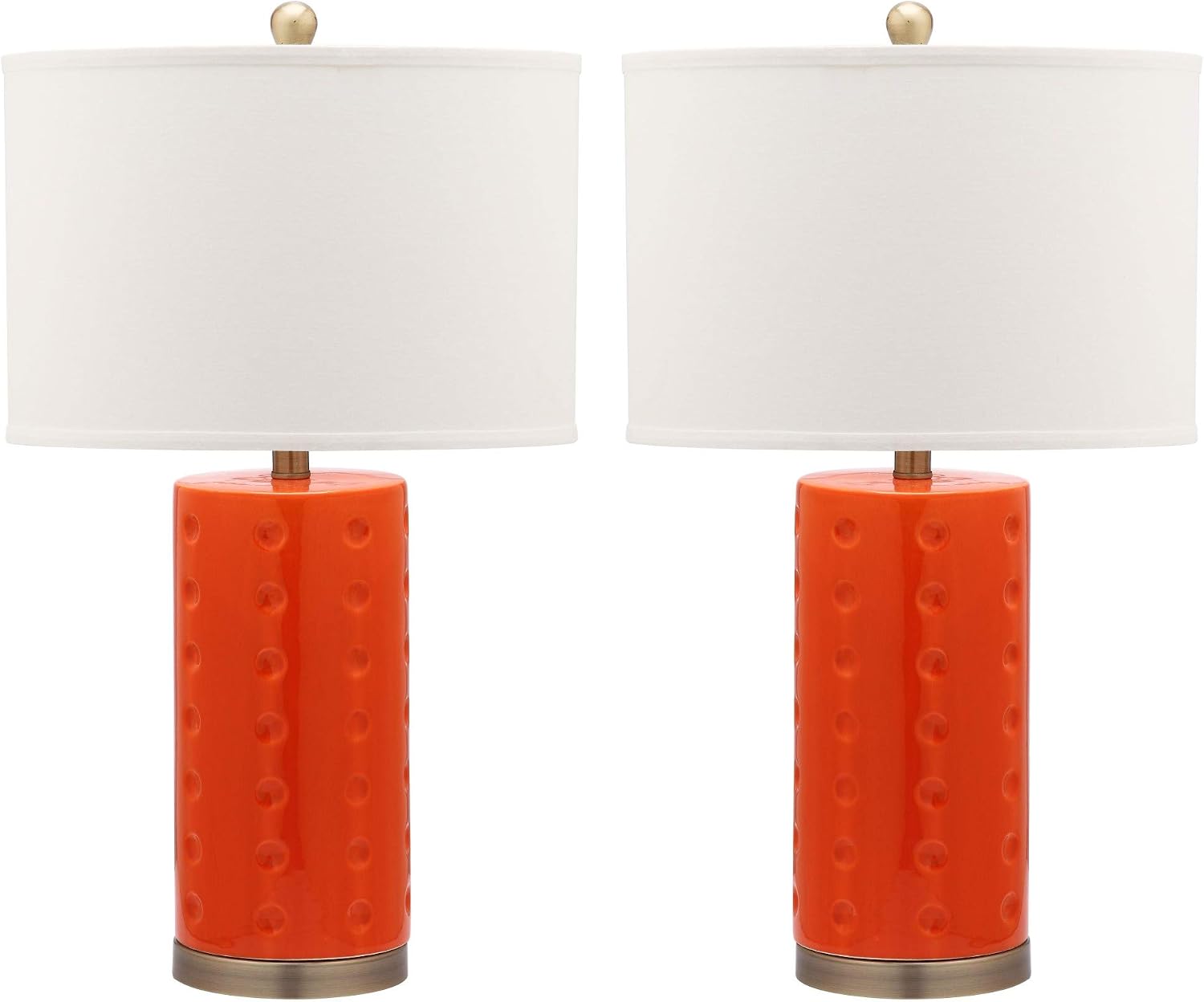 Safavieh Lighting Collection Roxanne Orange Table Lamp, Set of 2
