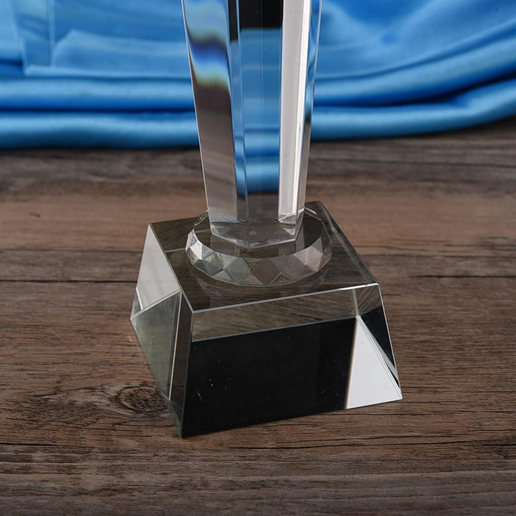 Trophies, Medals Awards Golf Crystal Clear Trophy Golf Tournament Prizes Golf Club Souvenir Trophies Longest Distance, Hole in One Trophy(26cm)