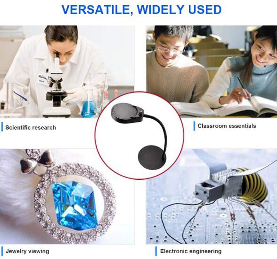 3X 10X Led Magnifying Lamp Desktop Led Magnifier with Daylight Bright Led Lights and Flexible Gooseneck for Reading, Working, Hobby, Soldering and Crafts