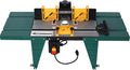 Electric Benchtop Router Table, Heavy-Duty Woodworking Tool with Steel Stands & Aluminum Milled Table, Workbench for Precision Woodworking Tasks, Green
