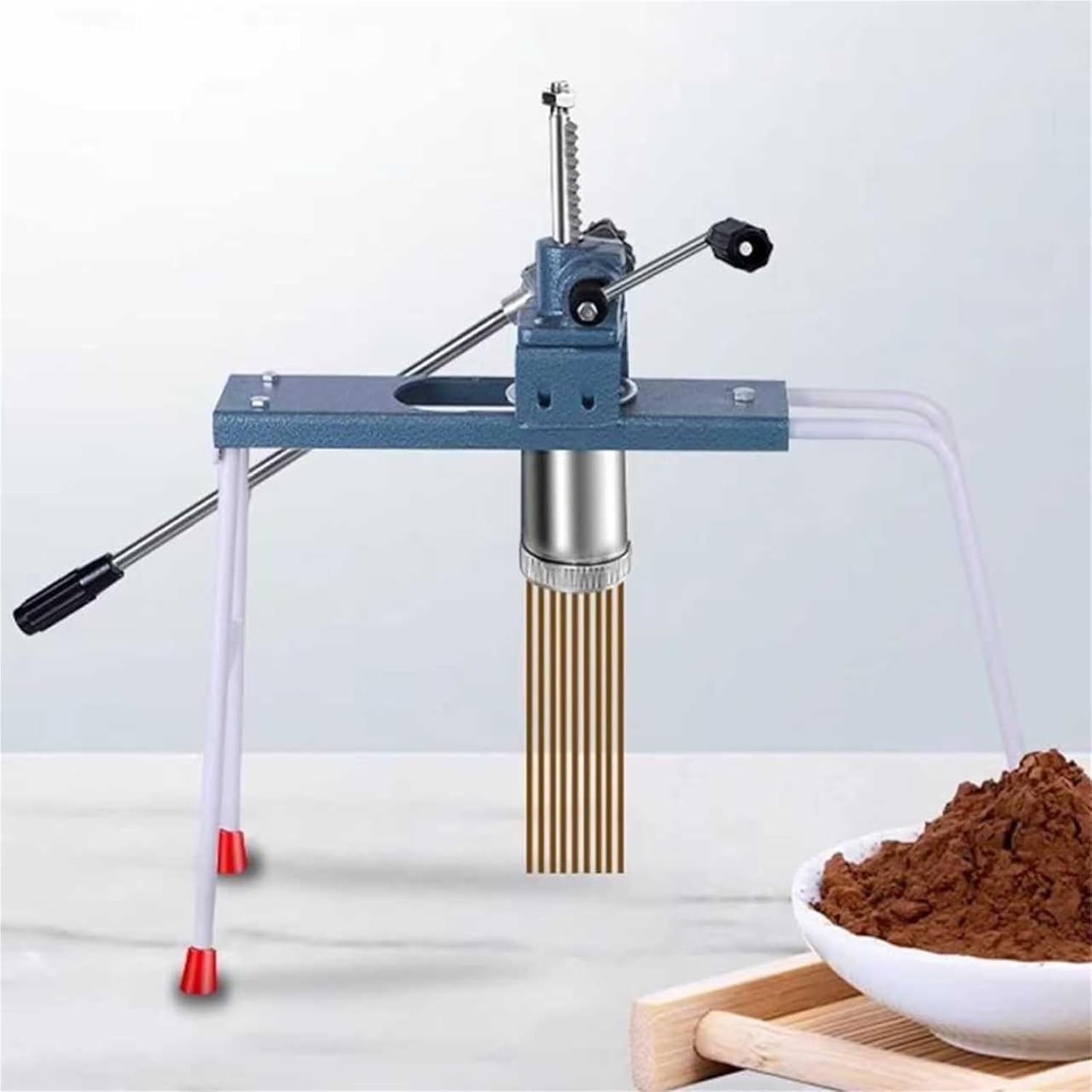Manual Stick Incense Making Machine, Buddha Incense/Clay Extruder, Incense Making Tool, with 3 Different Sized Mould Plates(2/2.5/3mm), Adjustable Stand 50-56 Cm, for DIY Fragrance Accessory