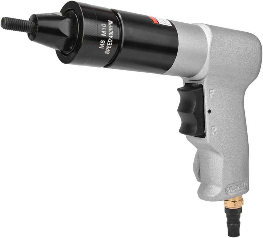 Air Rivet Gun, Metal 1/4 Inlet Port Pneumatic Riveting Gun Pull Nut Automatic Air Riveter Nut Gun Tool 220x180mm (M8/M10 KP-7323)