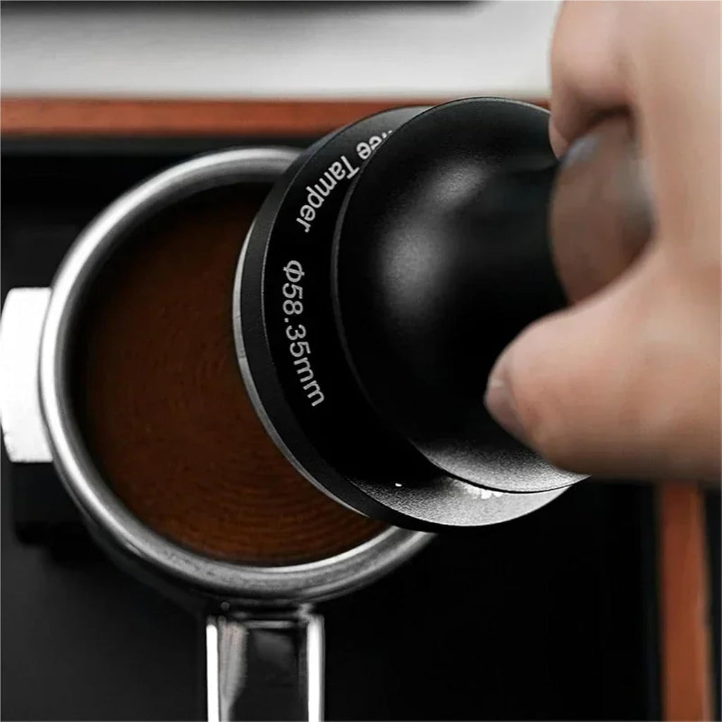 Compatible for 51mm 53mm 58mm Coffee Powder Press Set, Includes Cloth Press and Powder Hammer(A)