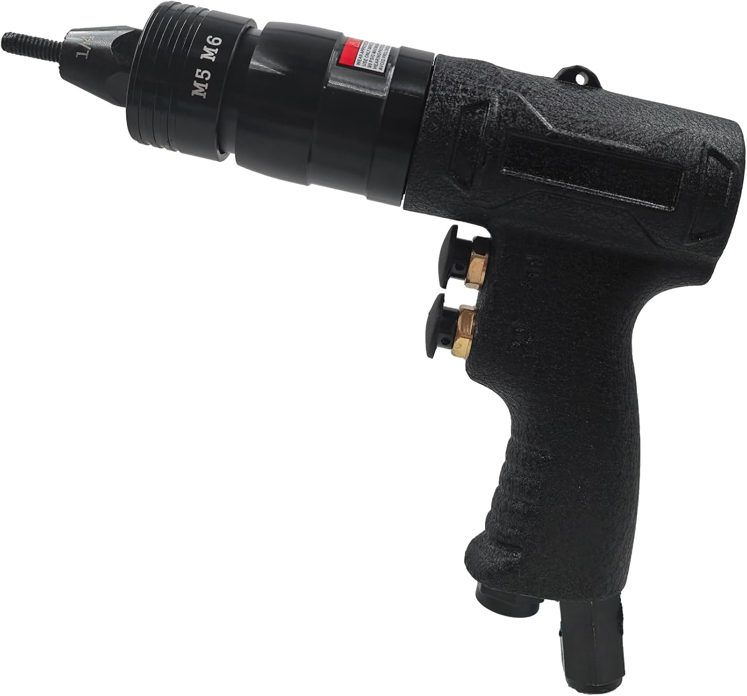 Air Rivet Nut Tool Kit, Pneumatic Pull Nut Setter with 1/4' 3/16' Mandrels for Sheet Metal Fastening Threaded Insert Installation