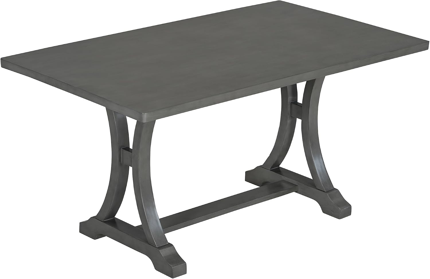 Harper & Bright Designs Classic and Traditional Style 6 - Piece Dining Set, Includes Dining Table, 4 Upholstered Chairs & Bench(Antique Gray1)