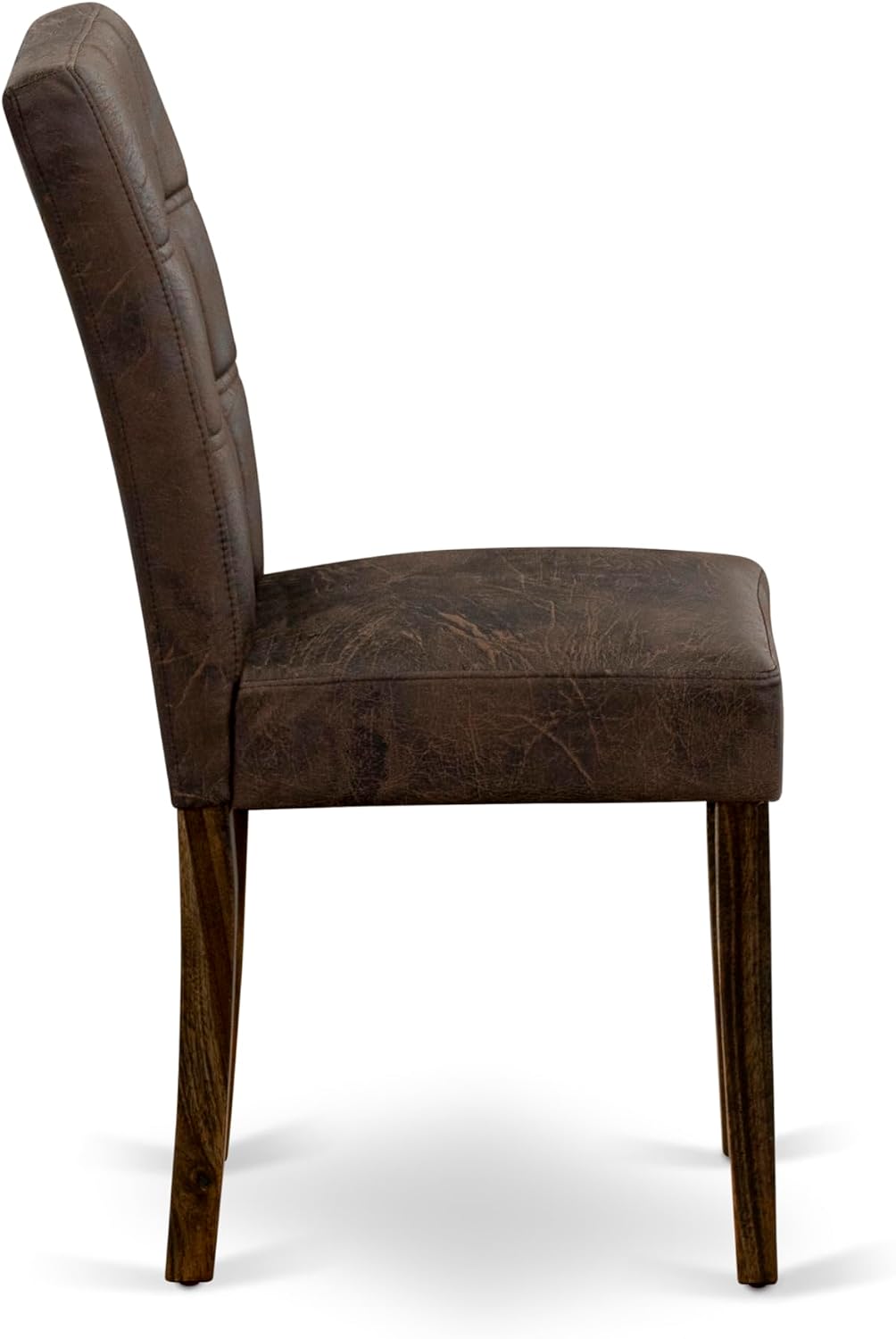 East West Furniture LAAS9-07-T25 9 Piece Table Set Consists A Wood Dining Table and 8 Black Textured Polyester Fabric Parson Dining Chairs, Distressed Jacobean
