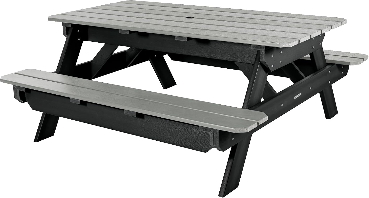 Highwood Hometown Picnic Table, 6 Foot, Flint