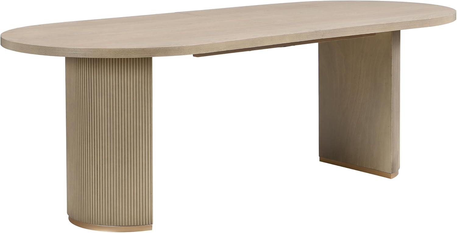 Christopher Knight Home Lancas Modern Minimalist Wooden Indoor Dining Table - Oval Top Pedestal Design - Dining Table Set for 6 - Light Ash Finish - Restaurant, Family Gatherings, Kitchen, Dining Room
