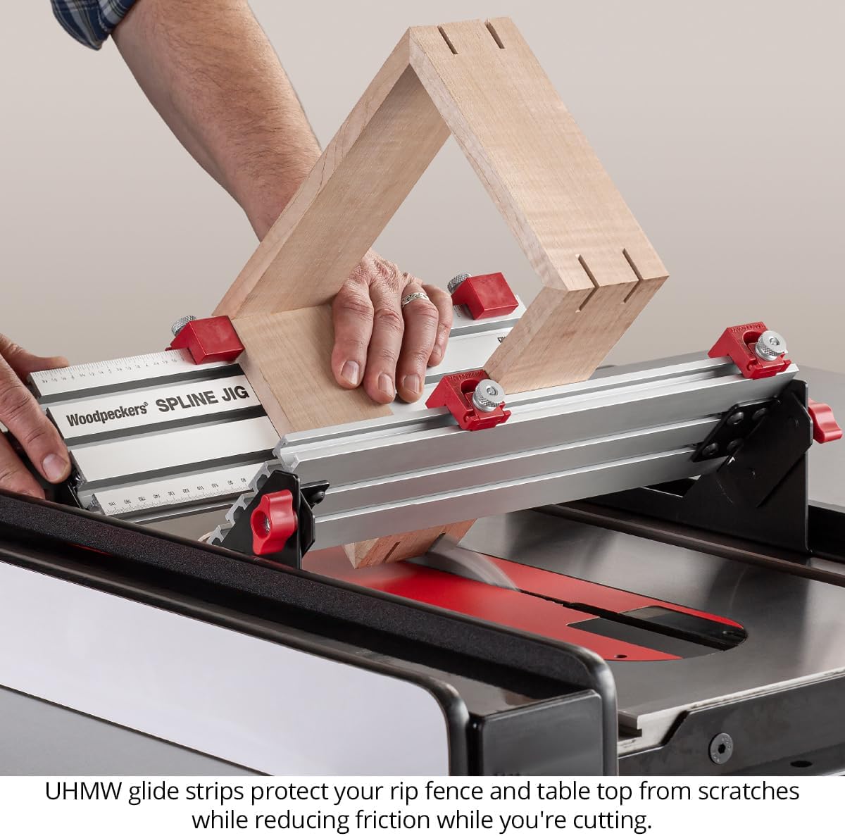 Woodpeckers Spline Jig, Router Table & Table Saw Jig for Dovetails & Miter Joints, Makes Joinery Strong & Attractive, Made in USA