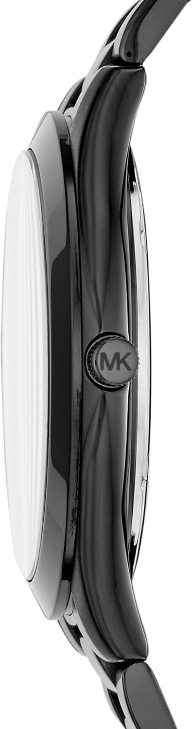 Michael Kors MK9122 - Slim Runway Three-Hand Beige Gold-Tone Stainless Steel Watch