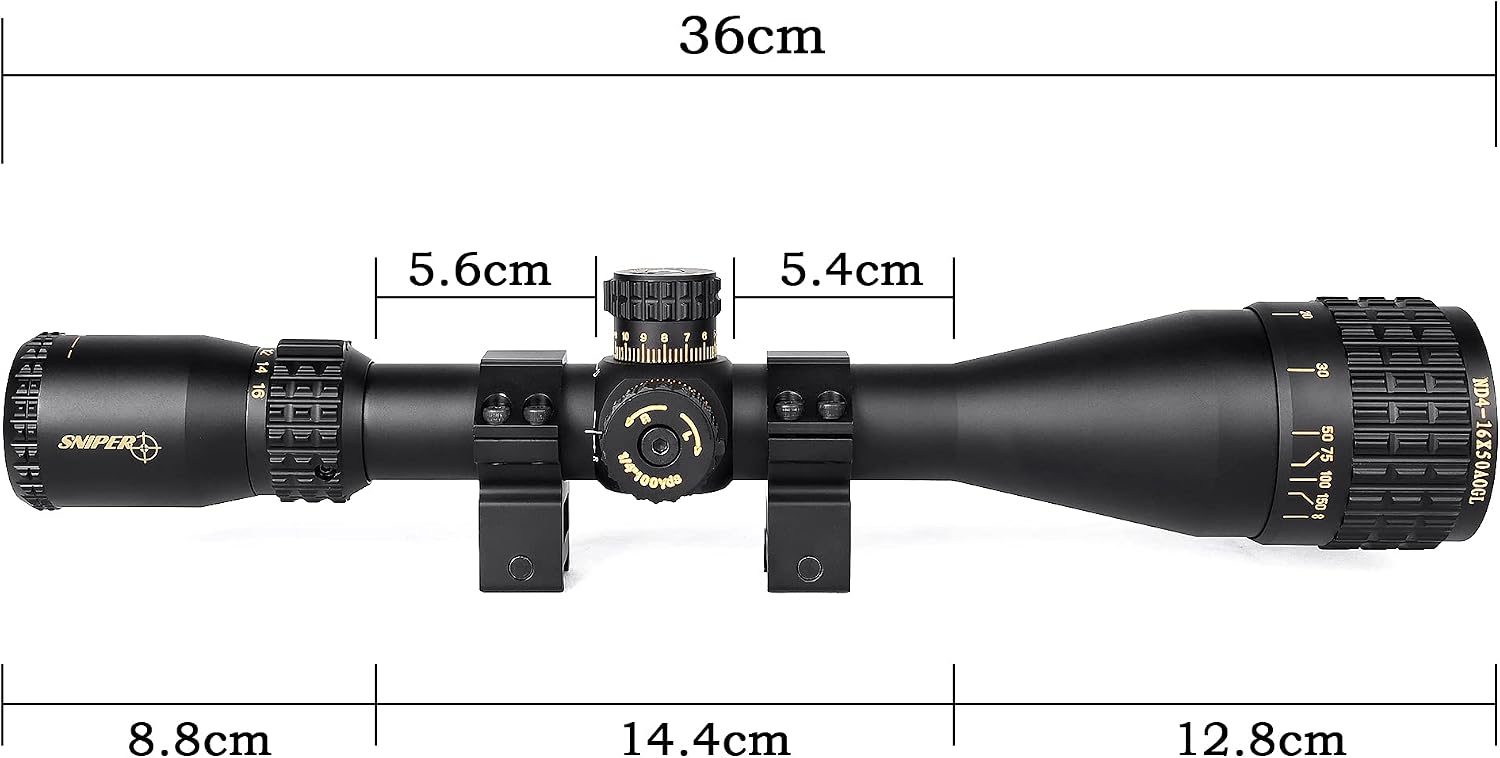 Rifle Scope 6-24x50 / 4-16x50 Red/Green/Blue llluminate Reticle AO Hunting Scope