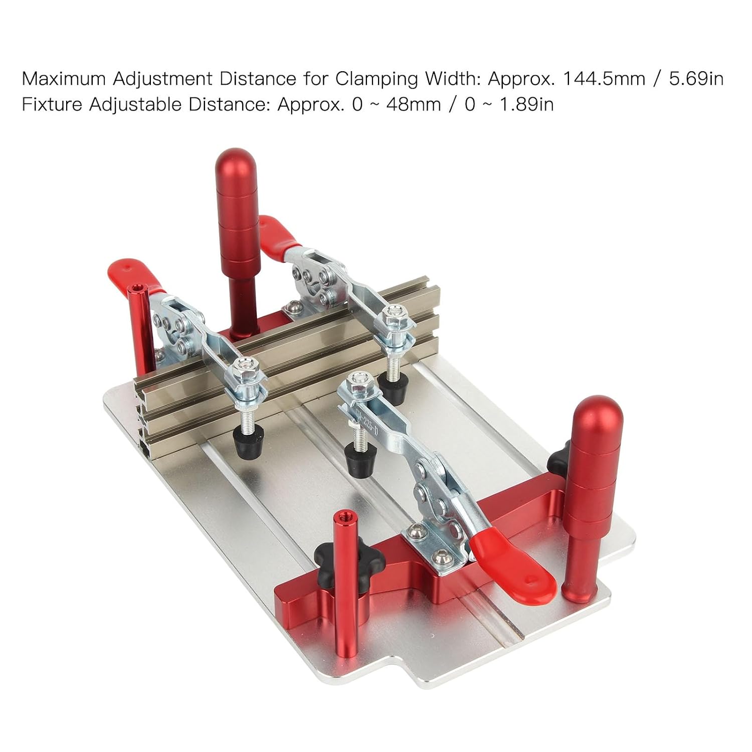 Coping Sled , High Security 144 5 Mm Maximum Clamping Width Aluminum Alloy 0 48 Mm Clamping Range Clean Cutting Milling Table Coping Sled for Carpentry