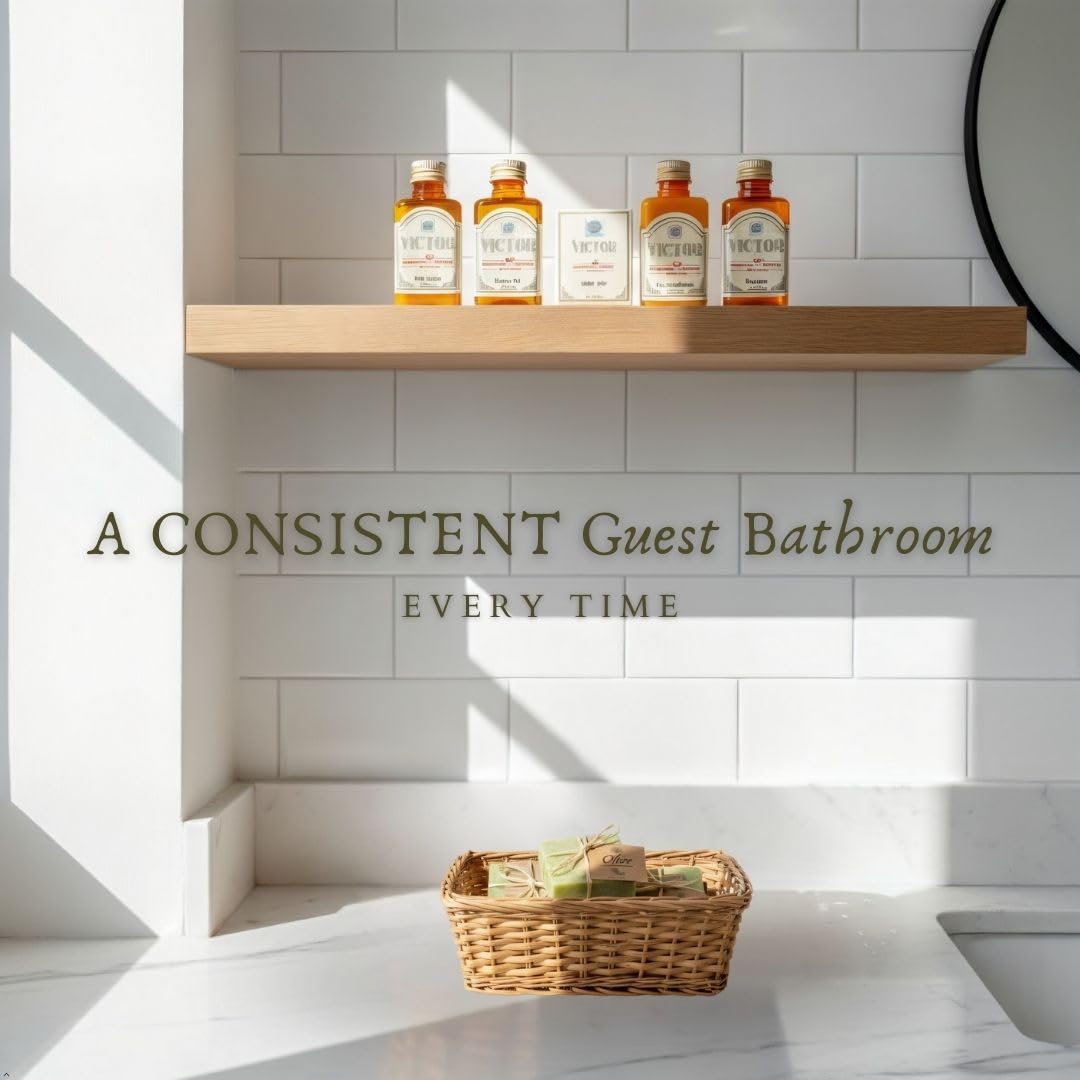 Guest Bathroom Toiletries Bundle – 170 Piece Hospitality Amenity Set with Shampoo, Conditioner, Shower Gel, Lotion & Hand-Wrapped Olive Oil Soaps for Hotels & Rentals