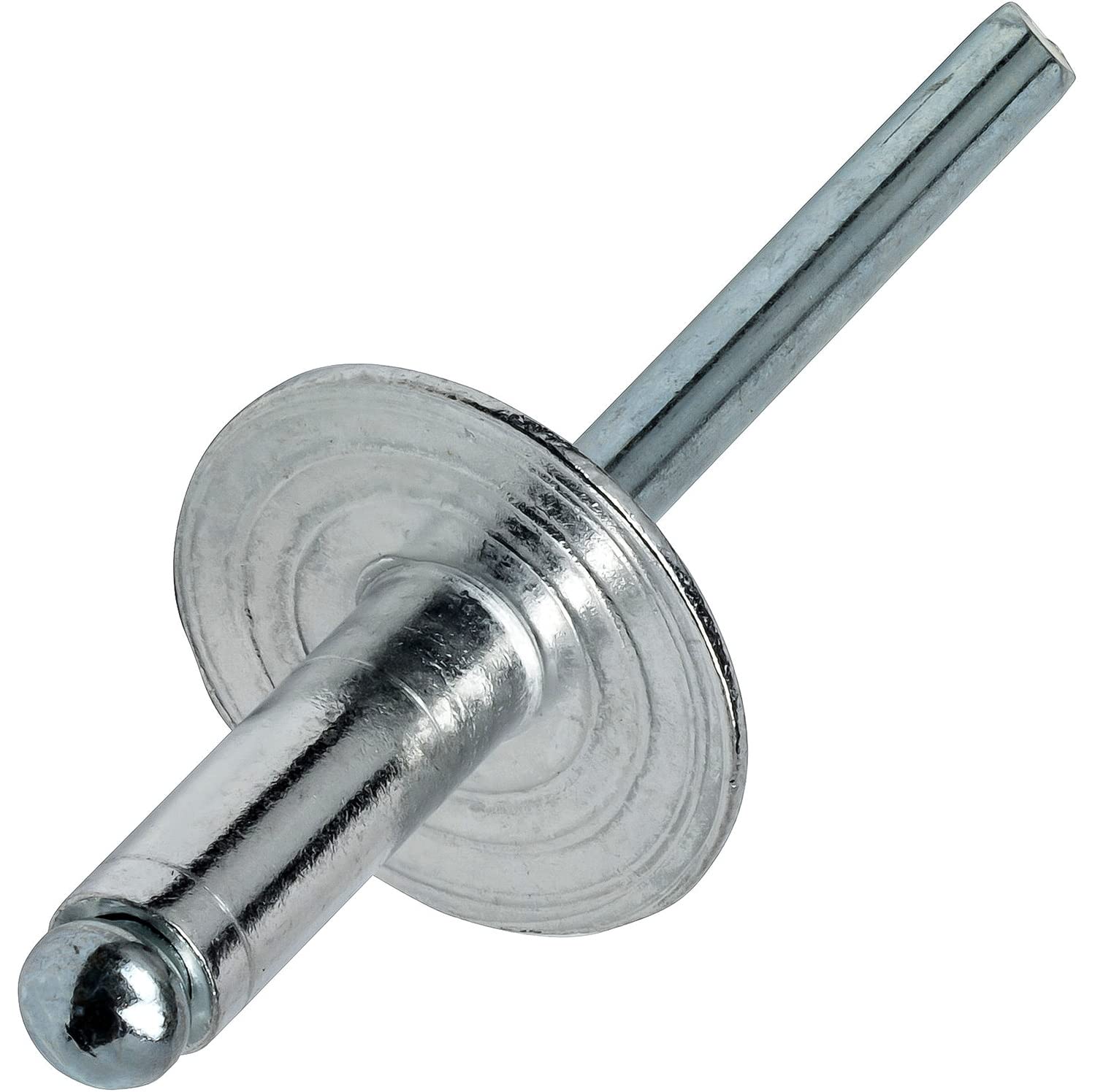 Large Flange Pop Rivets 3/16' x 1/4' Aluminum Body Steel Mandrel (6-4) Pack of 250 Fastener Set LS11110F