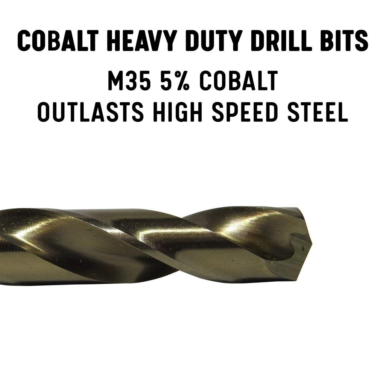 Drill America - GLBCOX121/4P12 1/4' x 12' Cobalt Aircraft Extension Drill Bit (Pack of 12), GLBCO Series