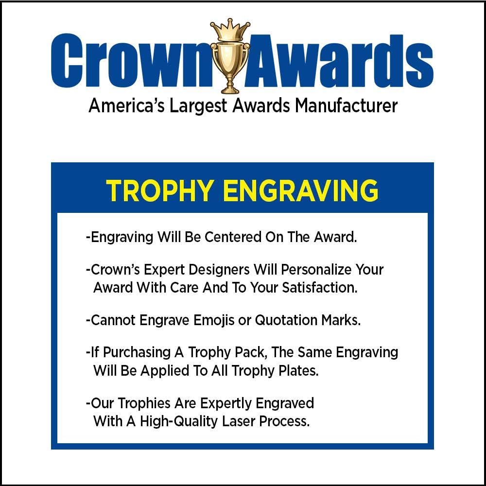 Crown Awards 8' Sapphire Illumination Thank You Crystal Award, Custom Engraved Thank You Trophy, Engraving Included, Prime