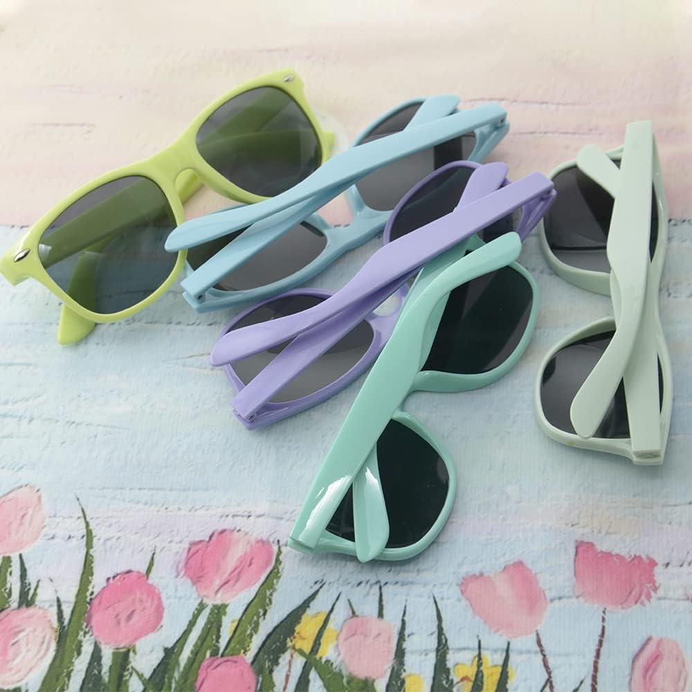 Personalized Sunglasses Bulk Party Favors Adult Gifts Custom Wedding/Bachelor/Birthday/Bridal/Groomman/Company Personalized Party Sunglasses Gifts for Guests (120PC Dark Blue)