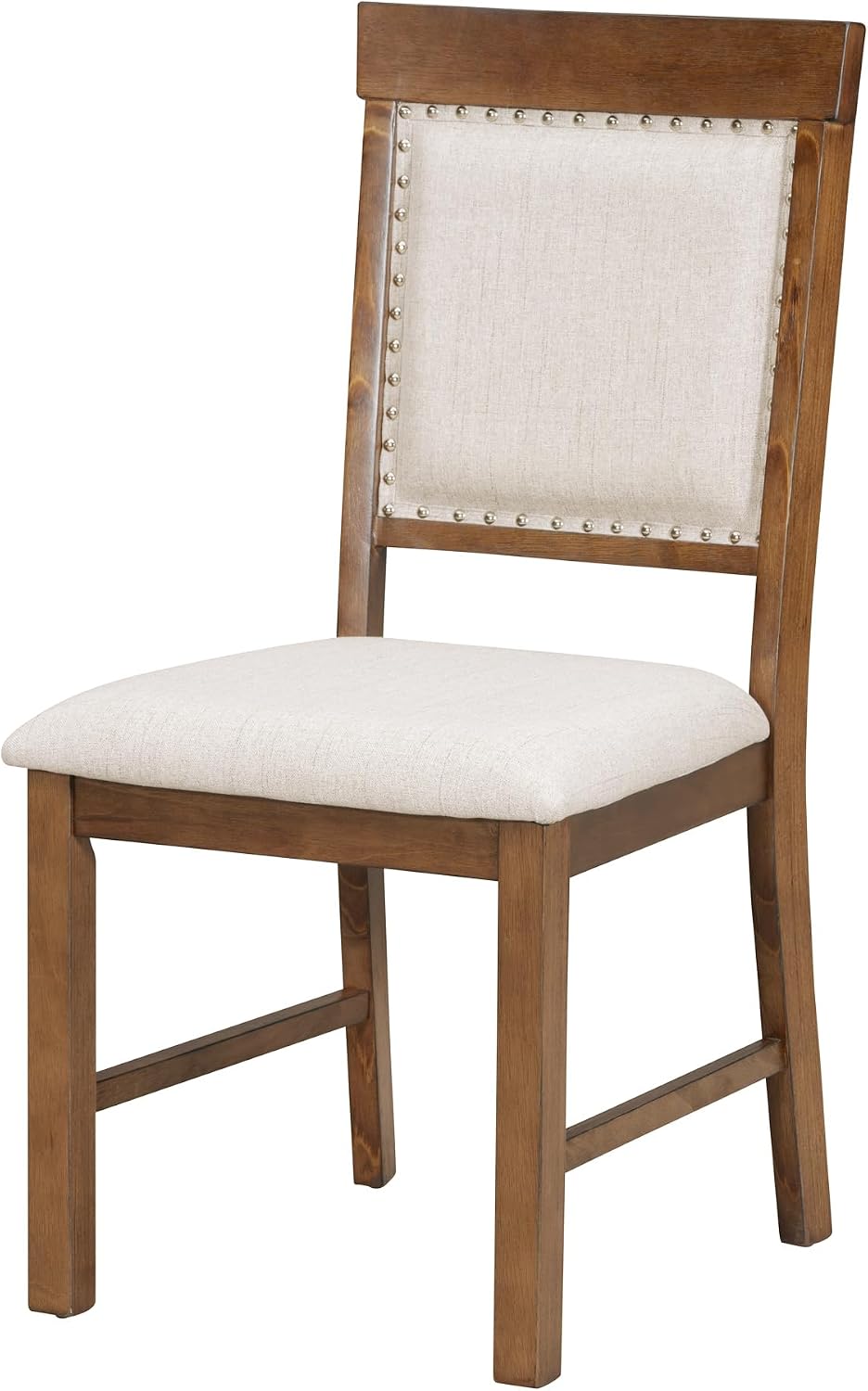 Merax Dining Table Set for 4, Extendable Round Tabletop with 16 inch Leaf and Upholstered Chairs, Retro Hollowed-Out Carving Design, Walnut