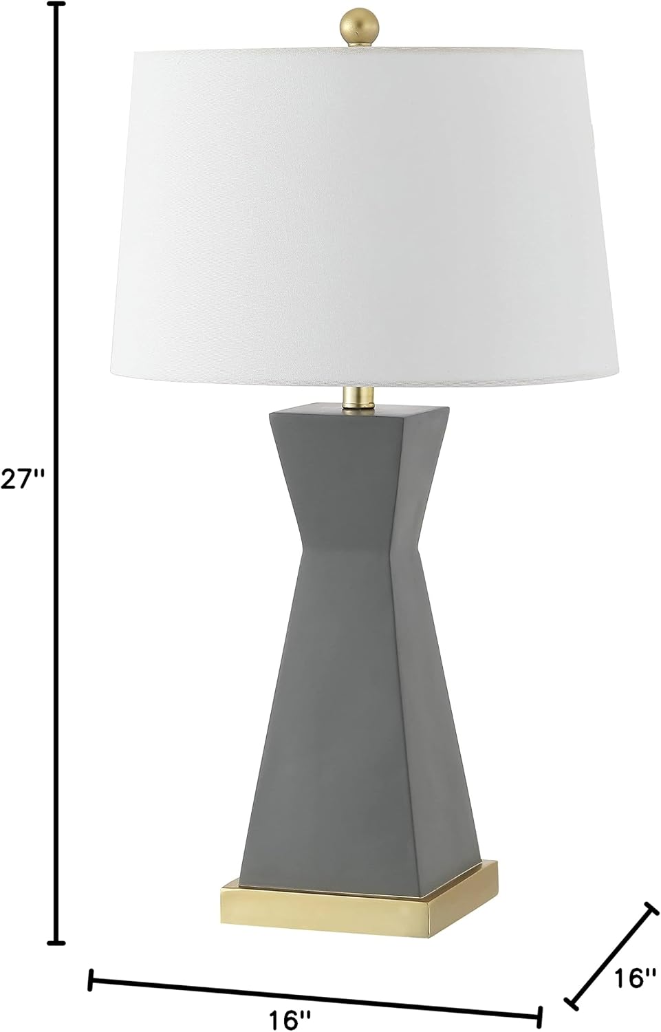 SAFAVIEH Lighting Collection Onder Grey/Gold 27-inch Table Lamp Set of 2