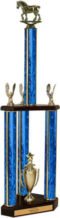 Draft Horse Triple Column Trophy - 30'