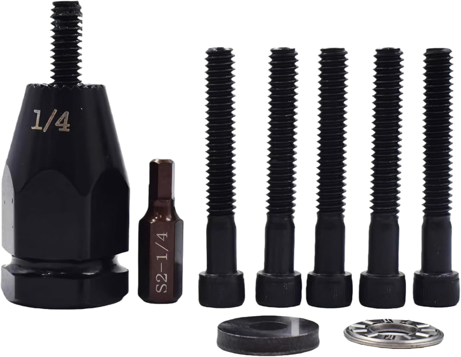 Air Rivet Nut Tool Kit, Pneumatic Pull Nut Setter with 1/4' 3/16' Mandrels for Sheet Metal Fastening Threaded Insert Installation