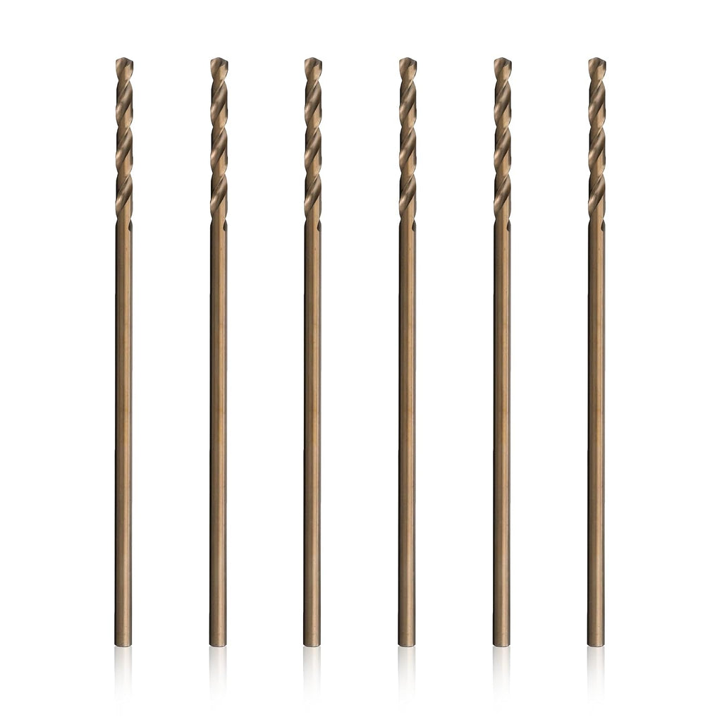 Drill America 15/32' x 12' Cobalt Aircraft Extension Drill Bit (Pack of 6), GLBCO Series