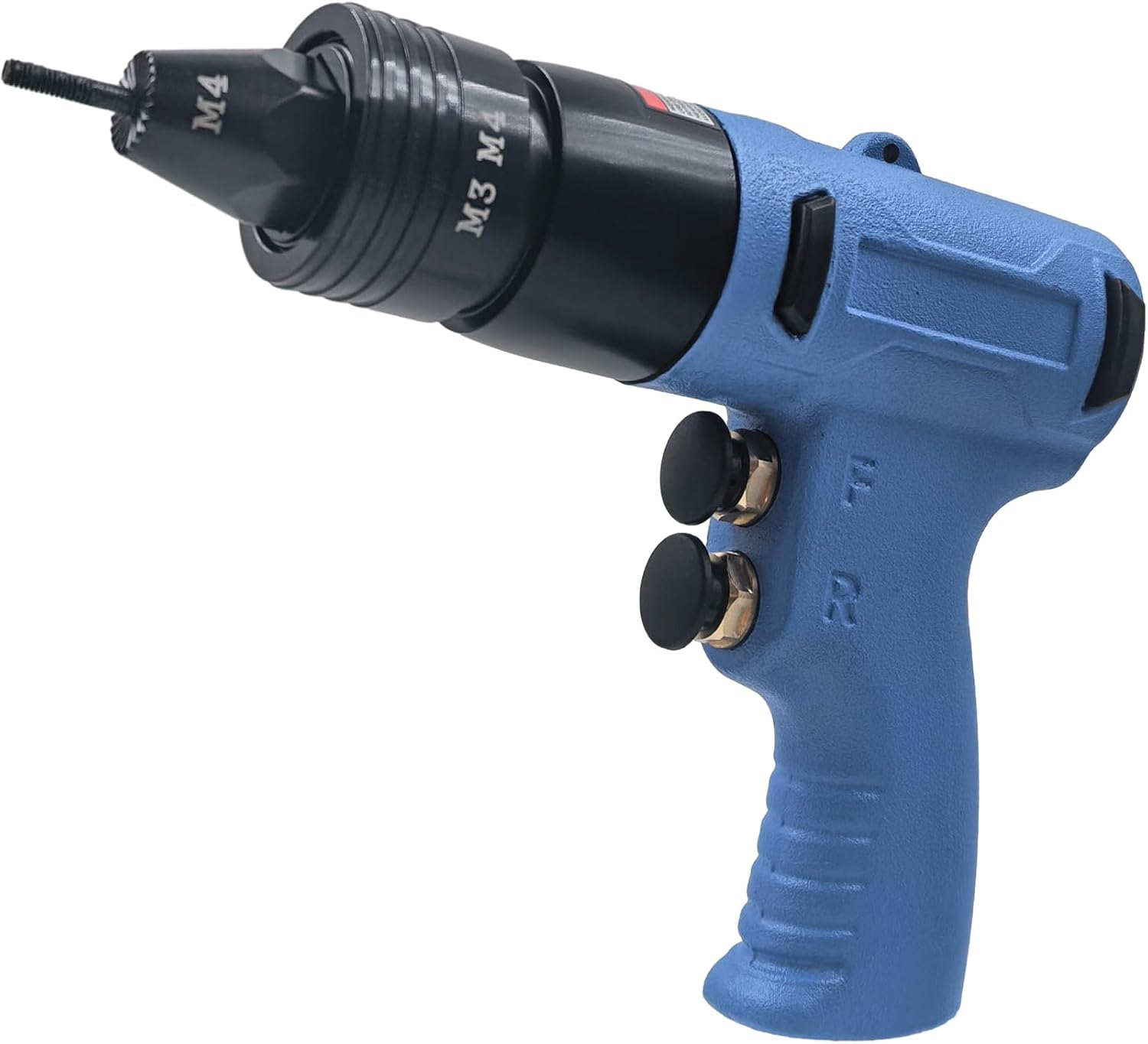 Air Rivet Nut Tool Kit, Pneumatic Pull Nut Setter with M3, M4 Mandrels for Sheet Metal Fastening Threaded Insert Installation