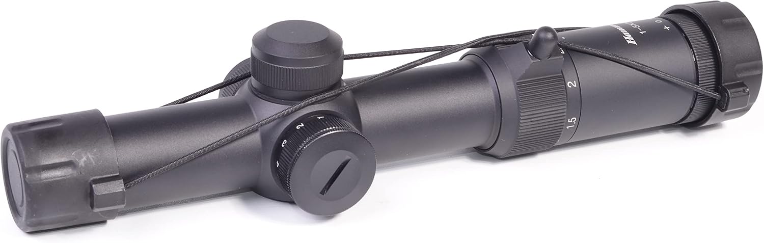 Hammers 1-5X24 Lightweight 30mm Tube Clean View Low Light Profile Quick Action Dot Reticle Rifle Scope w/One Piece Offset Mount