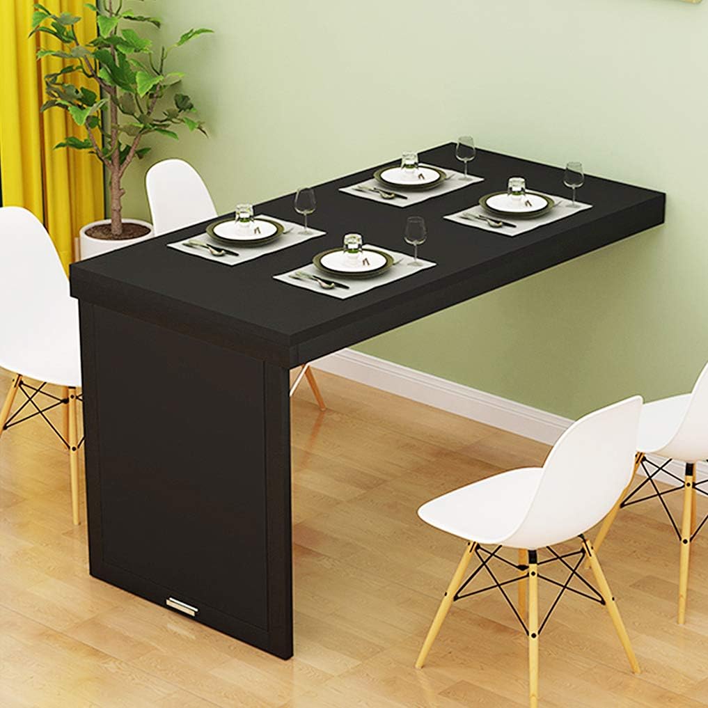 JJPSQHRV Folding Dining Table Wall-Mounted Fold Up Wall Table for Small Spaces MDF Multi-Function Home Office Desk Modern Simplicity Computer Desk Space Saving