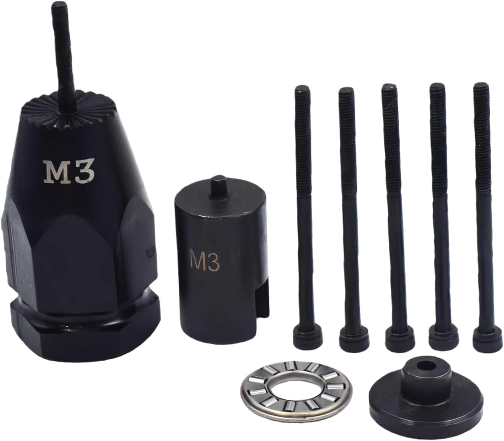Air Rivet Nut Tool Kit, Pneumatic Pull Nut Setter with M3, M4 Mandrels for Sheet Metal Fastening Threaded Insert Installation