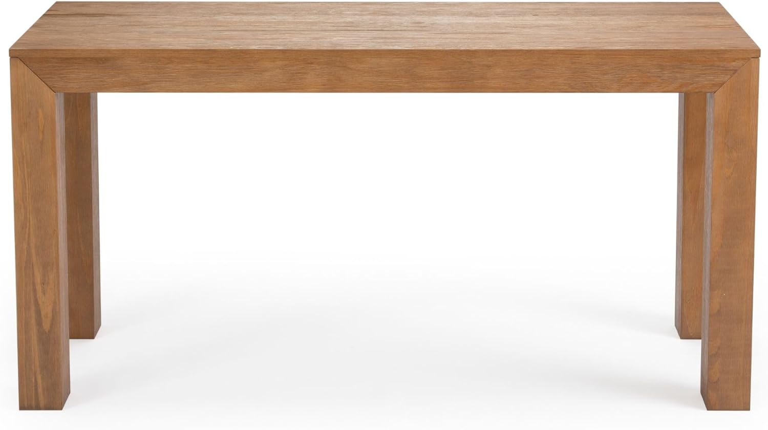 Plank+Beam 60 Inch Dining Table, Solid Wood Kitchen Table, Large Wooden Rectangular Dinner Table for Dining Room, Home Office, Living Room Furniture, Easy Assembly, Pecan Wirebrush