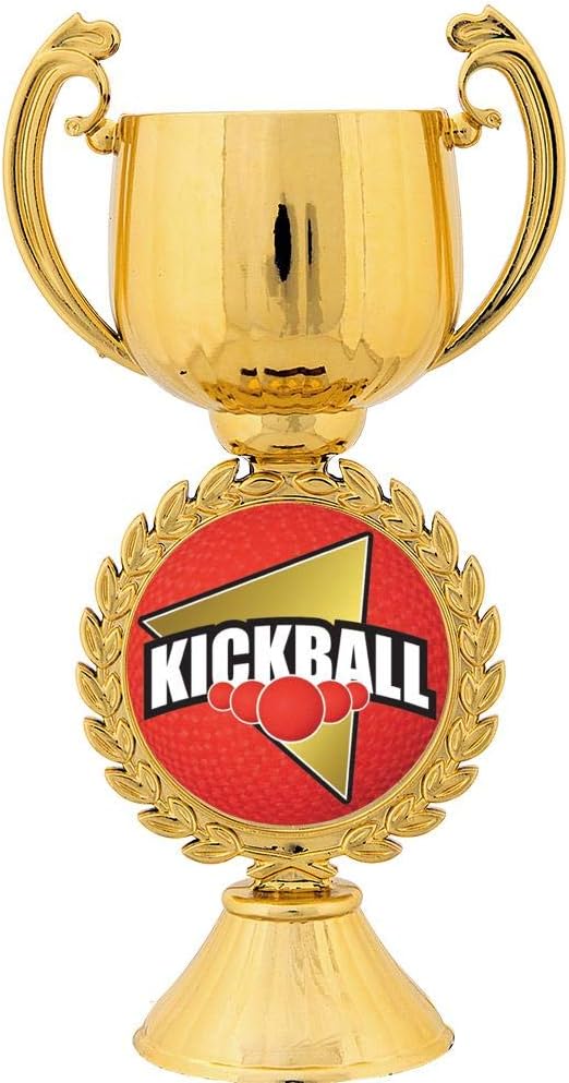 Crown Awards Personalized Kickball Trophy, 7.25' Gold Cup Kickball Trophies with Free Custom Engraving Prime