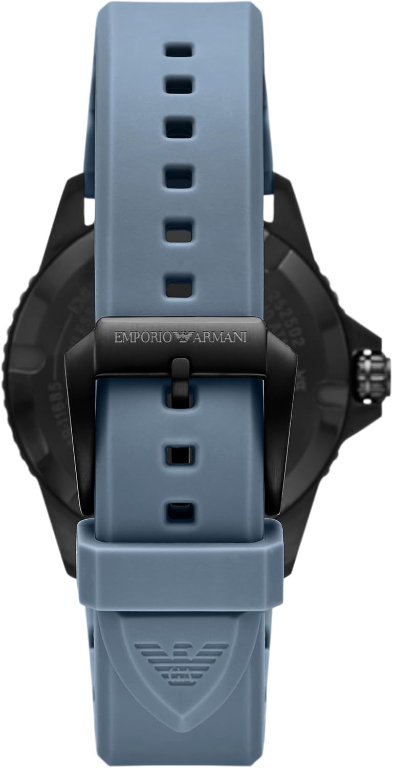 Emporio Armani World Explorer Dive-Inspired Men's Watch with Stainless Steel, Silicone or Leather Band