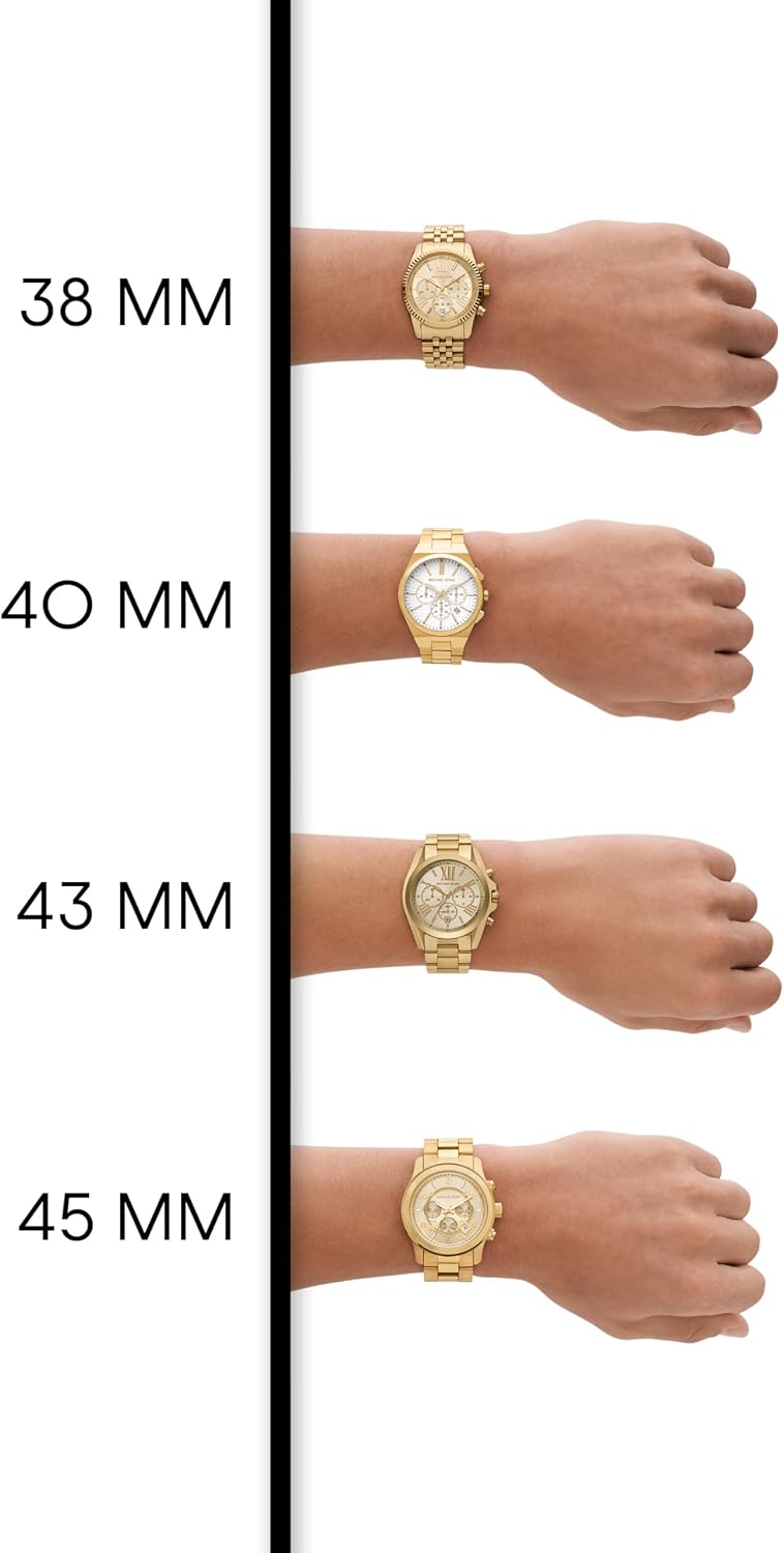 Michael Kors MK9122 - Slim Runway Three-Hand Beige Gold-Tone Stainless Steel Watch
