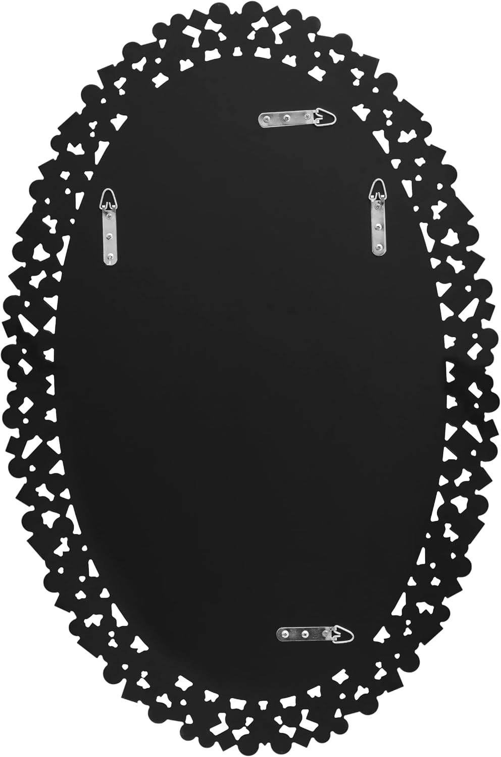 SHYFOY Oval Wall Mirrors Decorative, 23.6x35.4 Ornate Accent Mirror Crystal Frameless Mirror Jeweled Mirrors for Living Room Bedroom Entryway Wall Decor
