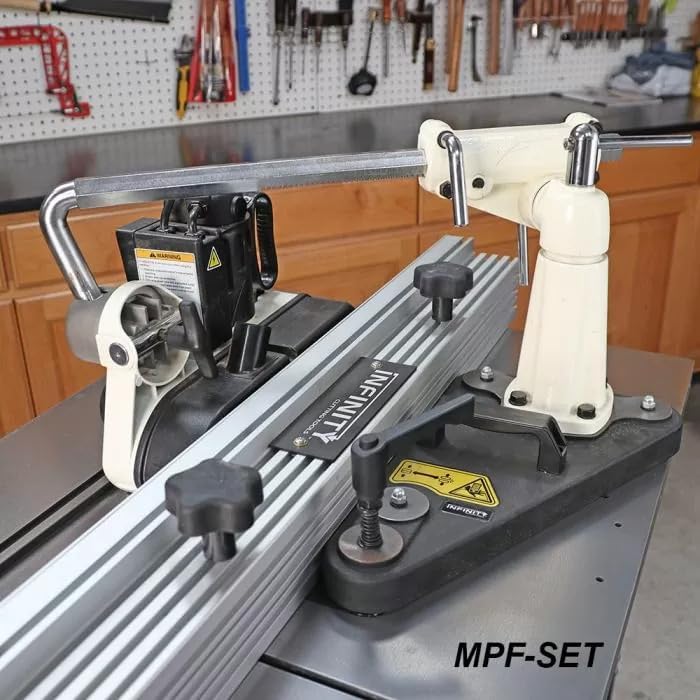 Infinity Tools Mini Power Feeder (MPF-001) – 1/8 HP Variable Speed (6.5–56 FPM), Reversible Feed, Horizontal/Vertical Mode, 26 lb – For Router Tables, Shapers, Table Saws & Bandsaws