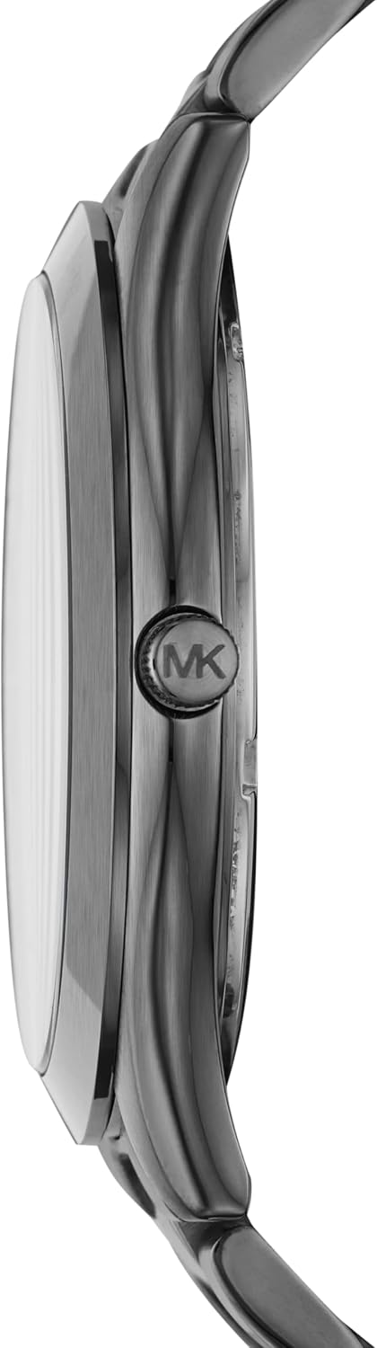 Michael Kors MK9122 - Slim Runway Three-Hand Beige Gold-Tone Stainless Steel Watch