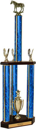 Quarter Horse Triple Column Trophy - 30'