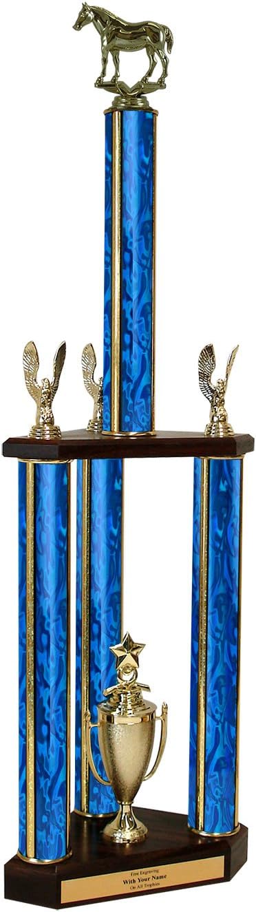 Quarter Horse Triple Column Trophy - 30'