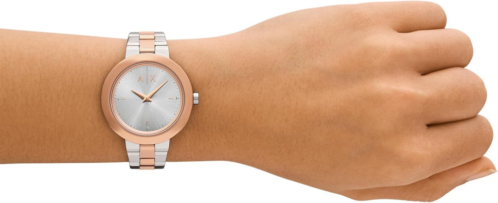 Armani Exchange A|X Women's Watch, Two-Hand Stainless Steel Watch for Women