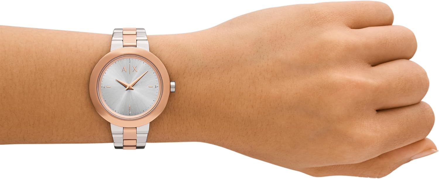 Armani Exchange A|X Women's Watch, Two-Hand Stainless Steel Watch for Women