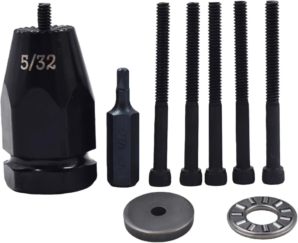 Air Rivet Nut Tool Kit, Pneumatic Pull Nut Setter with 3/16' 5/32' Mandrels for Sheet Metal Fastening Threaded Insert Installation